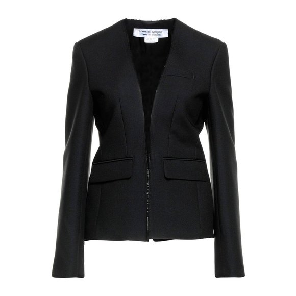NEW Comme des Garçons Black Blazer Jacket Womens Large - Picture 1 of 9